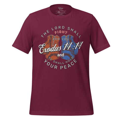 Exodus 14:14 Lord Fight Boxing Christian T-Shirt